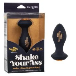 California Exotics Shake Your Ass – Petite Vibrating Butt Plug Naughty Bits – Plug Anale Vibrante Avec Bijou