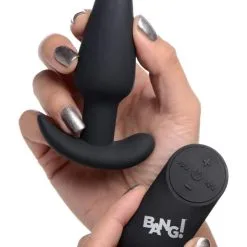21X Silicone Butt Plug W/Remote – Plug Anale à Distance – Bang! -Pour couple boutique 21X Silicone Butt Plug WRemote Plug Anale a Distance Bang 1