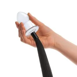 3 Horse Tail – Plug Anale En Verre Avec Queue De Cheval – Gläs -Pour couple boutique 3 Horse Tail Plug Anale en Verre avec Queue de Cheval Glas 3