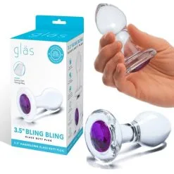 3.5 Bling Bling – Plug Anale En Verre Ornée D’un Bijou – Gläs