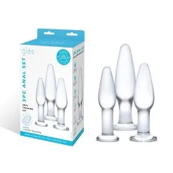 3pc Anal Set – Ensemble De Plugs Anale En Verre – Gläs