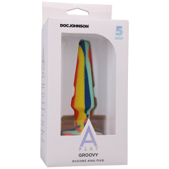 5 Inch – Groovy – A-Play – Plug Anale En Silicone – Doc Jonhson -Pour couple boutique 5 Inch Groovy Plug Anale en Silicone Doc Jonhson 4