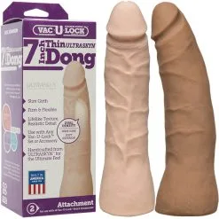 7 Inch Thin Dong Ultraskyn – Gode Vac-U-Lock – Doc Jonhson