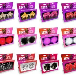 Sequin Heart Covers – AF Nipple Couture – Pastilles à Mamelons -Pour couple boutique AF Nipple Couture Pastilles a Mamelons 1 2