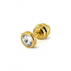 Ano – 25mm – Plug Anale Ondulée Avec Bijou – Diogol Paris -Pour couple boutique Ano Swarovski Plug Anale Or 1