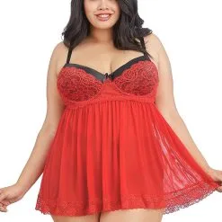 Babydoll – 11020X – Grande-Taille – Dreamgirl -Pour couple boutique Babydoll 11020X Grande Taille Dreamgirl 1