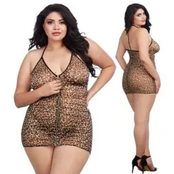 Babydoll Léopard – 11842X – Grande Taille – Dreamgirl