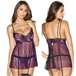 Babydoll Avec Jarretières – 10998 – Small – Dreamgirl