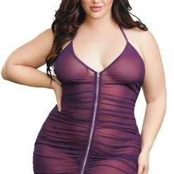 Babydoll Avec Zipper – DG11517X – Grande Taille – Dreamgirl -Pour couple boutique Babydoll avec Zipper DG11517X Grande Taille Dreamgirl scaled 2