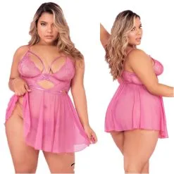 Babydoll En Mesh – 7480X – Grande Taille – Mapalé
