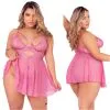 Babydoll En Mesh – 7480X – Grande Taille – Mapalé