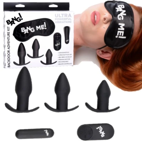 Backdoor Adventure Kit – Ensemble De Plugs Anales Vibrante à Distance – Bang! 1 Backdoor Adventure Kit – Ensemble De Plugs Anales Vibrante à Distance – Bang!
