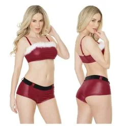 Bandeau Et Booty Short En Wetlook – 3854 – Coquette