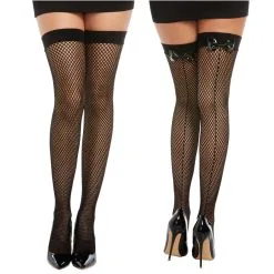 Bas Filet Avec Bande En Vinyle – 0365 – Dreamgirl