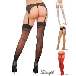 Bas Transparent Avec Couture Et Bande Opaque – 0007 – Dreamgirl