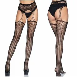 Bas En Filry Avec Porte-jarretelles Attaché – 1955 – Leg Avenue