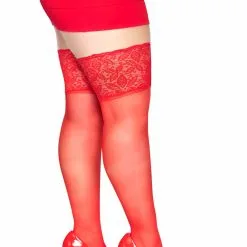 Bas En Nylon Avec Dentelle – Haut De Cuisse – 9750Q – Taille Plus – Leg Avenue -Pour couple boutique Bas en Nylon avec Dentelle Haut de Cuisse 9750Q Taille Plus Leg Avenue 3