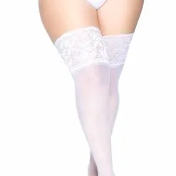 Bas En Nylon Avec Dentelle – Haut De Cuisse – 9750Q – Taille Plus – Leg Avenue -Pour couple boutique Bas en Nylon avec Dentelle Haut de Cuisse 9750Q Taille Plus Leg Avenue 4 1