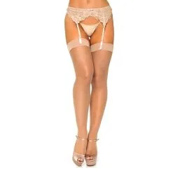 Bas En Spandex Avec Micro Filet – 9107X – Grande Taille – Leg Avenue