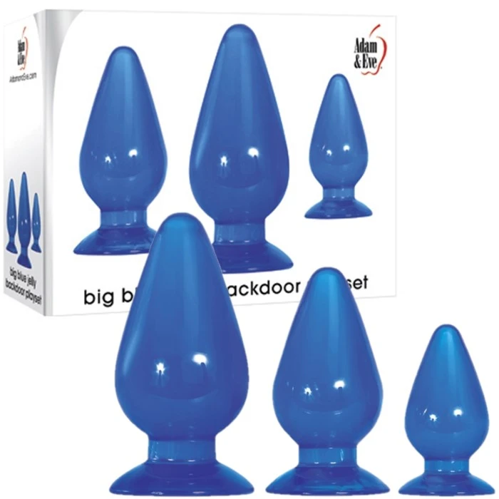 Big Blue Jelly Backdoor Playset – Ensemble De Plugs Anale – Adam & Eve 1 Big Blue Jelly Backdoor Playset – Ensemble De Plugs Anale – Adam & Eve