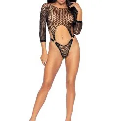 Body Avec Bretelles à Manches Longues – 89289 – Leg Avenue -Pour couple boutique Body avec Bretelles a Manches Longues 89289 Leg Avenue 5