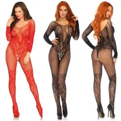 Bodystocking En Dentelle Et Filet – 89190 – Leg Avenue