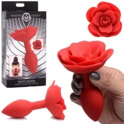 Booty Bloom Medium – Plug Anale Ornée D’une Rose – Master Series