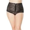 LEG AVENUE Booty Short Taille Haute Avec Zipper – 21136 – Grande Taille – Coquette