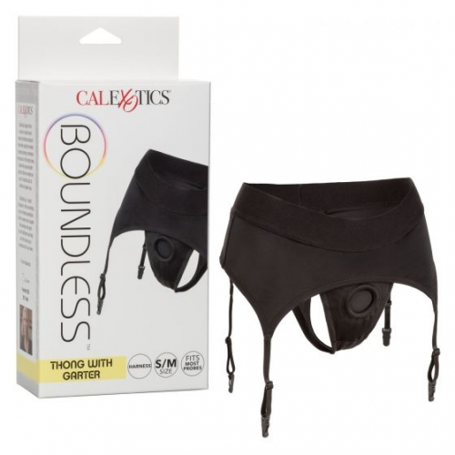 Boundless Thong With Garter – Harnais Avec Porte-Jaretelles – California Exotics 1 Boundless Thong With Garter – Harnais Avec Porte-Jaretelles – California Exotics