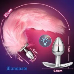 Butt Plug With LED Tail – Plug Anale Avec Queue Lumineuse – Ego Driven -Pour couple boutique Butt Plug with LED Tail Plug Anale avec Queue Lumineuse Ego Driven 7