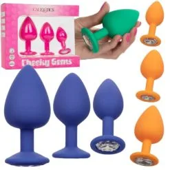 Cheeky Gems – Ensemble De Plugs Anales Ornées D’un Bijou – California Exotics