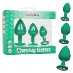 Cheeky Gems – Ensemble De Plugs Anales Ornées D’un Bijou – California Exotics -Pour couple boutique Cheeky Gems Ensemble de Plugs Anales Ornees dun Bijou California Exotics 5 1