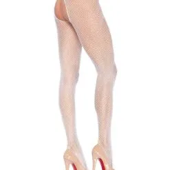 Bas En Résille Sia Avec Porte-Jaretelles – 1781 – Leg Avenue -Pour couple boutique Collant en Resille sans Entre Jambe 1404 Leg Avenue 4