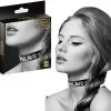 Collier Fetish SLAVE En Cuir Avec Strass – Bijoux Pour Toi