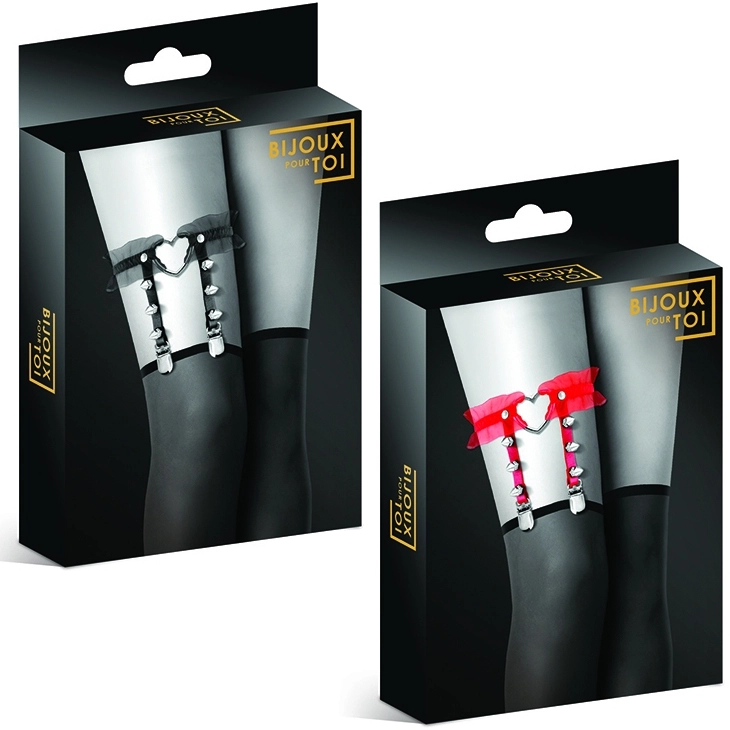 Jarretières Fetish Avec Studs Et Coeur – Bijoux Pour Toi 1 Jarretières Fetish Avec Studs Et Coeur – Bijoux Pour Toi