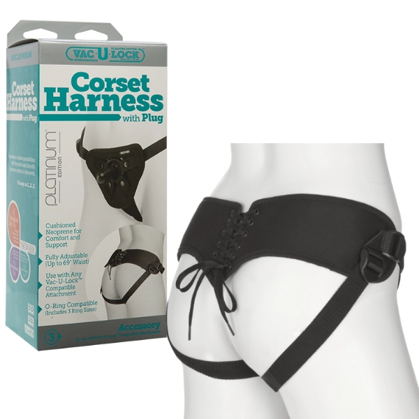 Corset Harness – Platinum Edition – Harnais Vac-U-Lock – Doc Jonhson 1 Corset Harness – Platinum Edition – Harnais Vac-U-Lock – Doc Jonhson