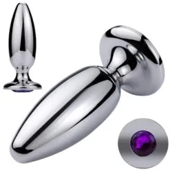 Cutie – Plug Anal En Métal Avec Bijou Mauve