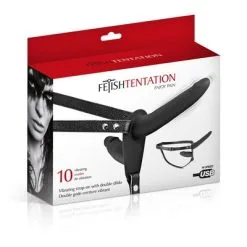 Double Strap-On Vibrating – Harnais Pour Elle Vibrant Rechargeable – FetishTentation -Pour couple boutique Double Strap On Vibrating Harnais pour Elle Vibrant Rechargeable FetishTentation 2