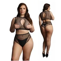 Duo Net Key-Hole Bra Set – 027X – Grande Taille – Le Désir