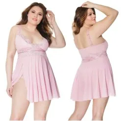 Ensemble Nuisette Et String – 21508X – Grande Taille – Coquette