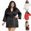 Ensemble Peignoir Et Babydoll En Satin – 3717X – Grande Taille – Dreamgirl