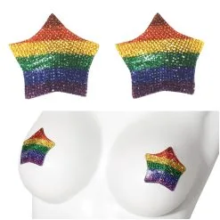 Étoile Avec Strass Multi-Couleur – 7265 – Pastille à Mamelon