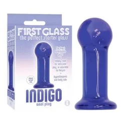 First Glass Indigo Anal Plug – Plug Anale En Verre – Icon Brands