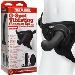 G-Spot Vibrating Pleasure Set Silicone – Harnais Vac-U-Lock – Doc Jonhson