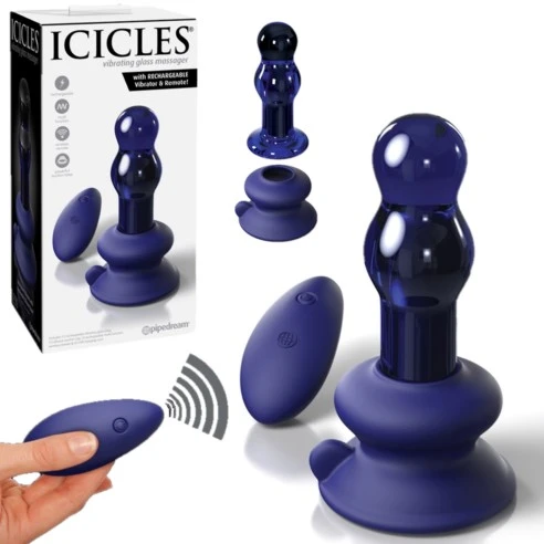 Icicles 83 – Gode En Verre Vibrant à Distance 1 Icicles 83 – Gode En Verre Vibrant à Distance