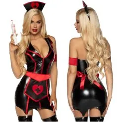 Infirmière Coquine En Wetlook – Costume – 86926 – Leg Avenue
