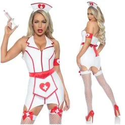 Infirmière Sexy En Vynile – Costume – 86985 – Leg Avenue