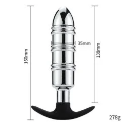 Intensanal Anal Plug – Plug Anal En Métal Avec Silicone – Anal Pleasure -Pour couple boutique Intensanal Anal Plug Plug Anal en Metal avec Silicone Anal Pleasure