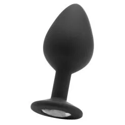 Large – Diamond Butt Plug – Plug Anale Avec Bijou – Ouch! -Pour couple boutique Large Diamond Butt Plug Ouch Noir 2