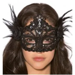 Shirley Of Holywood Masque En Dentelle Avec Plume – 9651 – Hot – Shirley